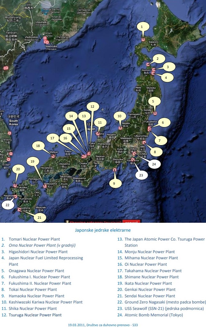 Japonske jedrske elektrarne